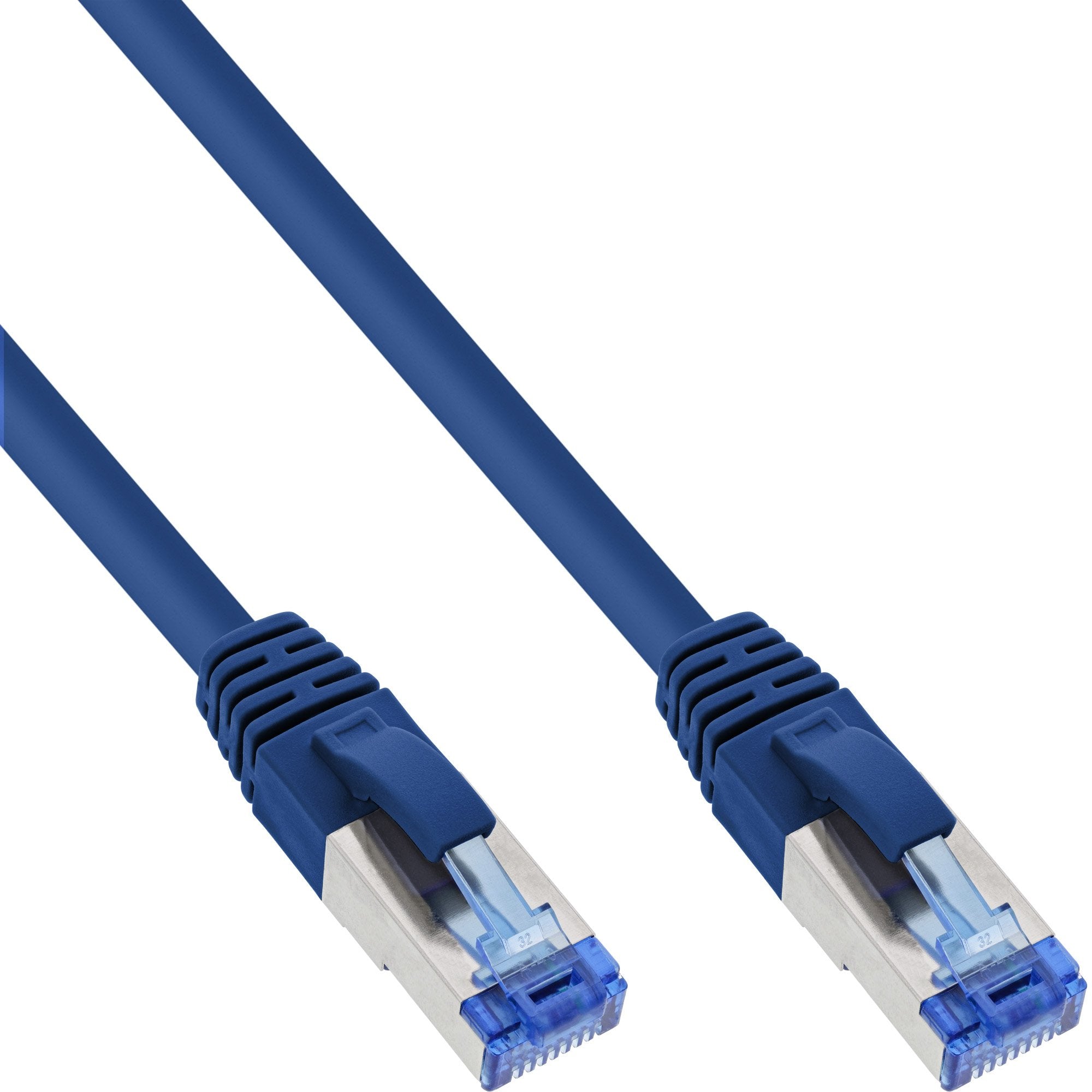Inline® Cable De Red S/Ftp Pimf Cat.6a Halogen Free 500mhz Azul 0.25m