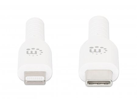 EAN 0766623394512 - Manhattan 394512 cable de teléfono móvil Blanco 1 m USB C Lightning imagen 3