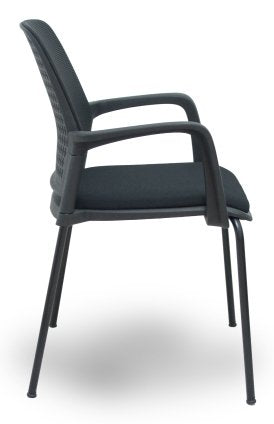 Piqueras Y Crespo Forol Pack 4 Sillas Opti519 Respaldo Malla Negra Asiento Tela Negra