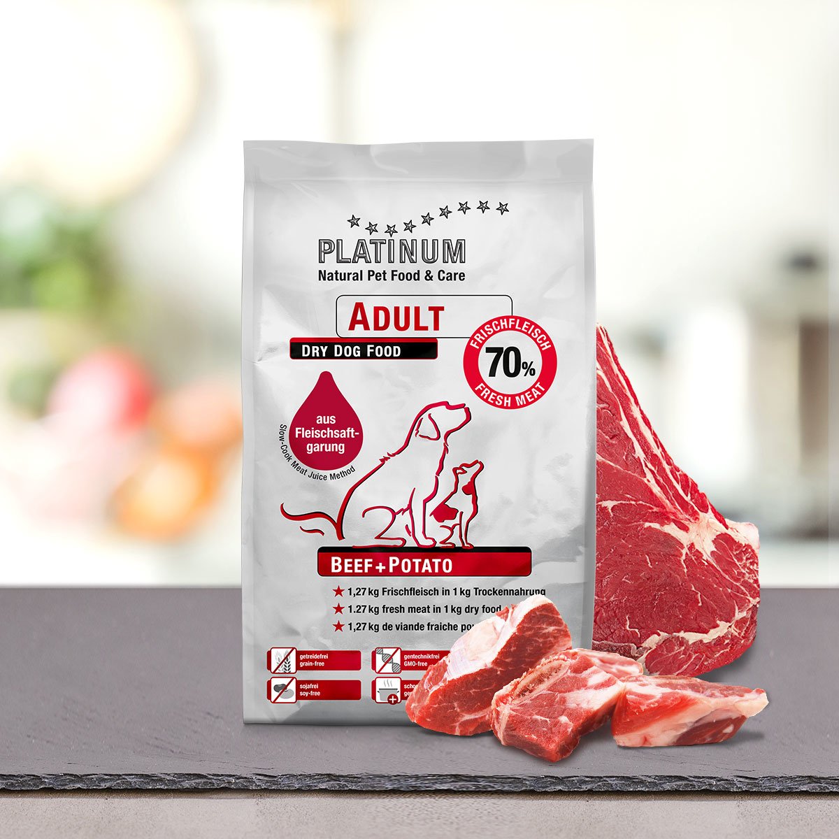EAN 4260208740672 - Platinum Adult Beef + Potato 1,5 kg Adulto Ternera, Patata imagen 1