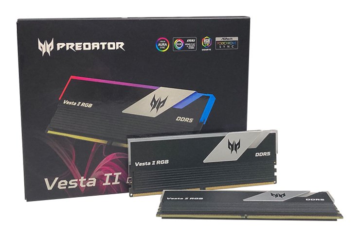 Acer Predator Vesta2  Ddr5 32g Cl34 Black Rgb 16x2 6000