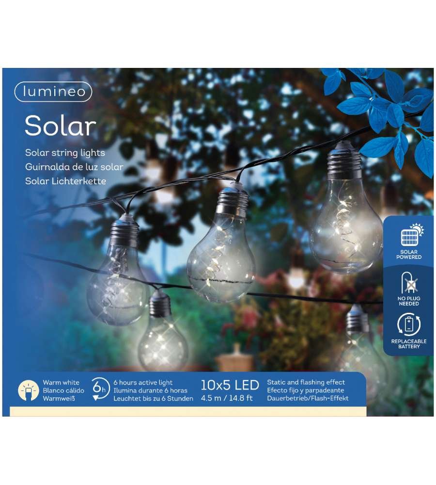 Guirnalda Exterior Bombilla Solar Micro Led