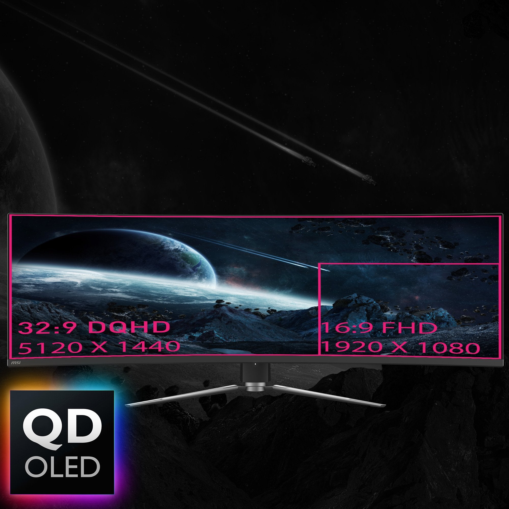 EAN 4711377332866 - MSI MPG 491CQPDE QD-OLED pantalla para PC 124,5 cm (49") 5120 x 1440 Pixeles DQHD Negro imagen 7