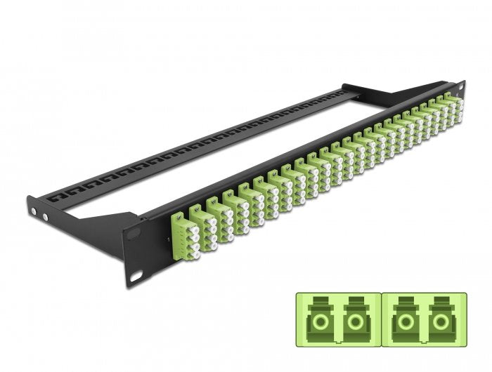 Delock 19? Lwl Patchpanel 24 Port Lc Quad Lindgrün