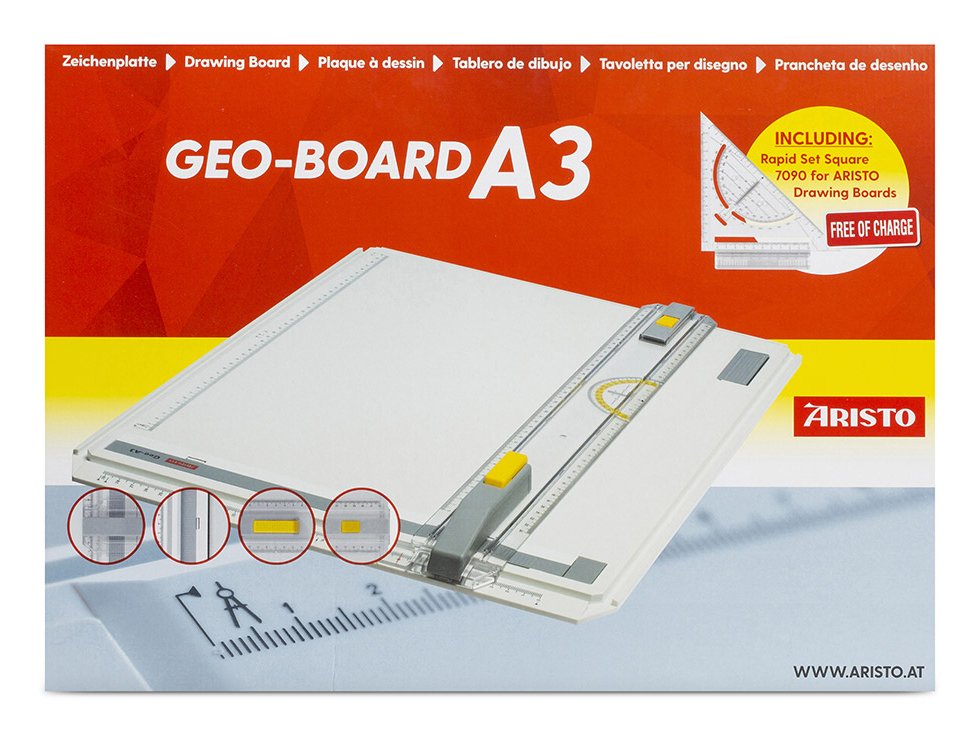EAN 9003182070336 - Aristo AR70332 tablero de dibujo A3 (297x420 mm) Gris, Transparente, Blanco, Amarillo imagen 5