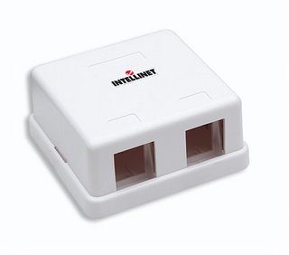 Intellinet 162852 Caja De Montaje En Superficie Para Módulo Keystone Dos Salidas Blanco