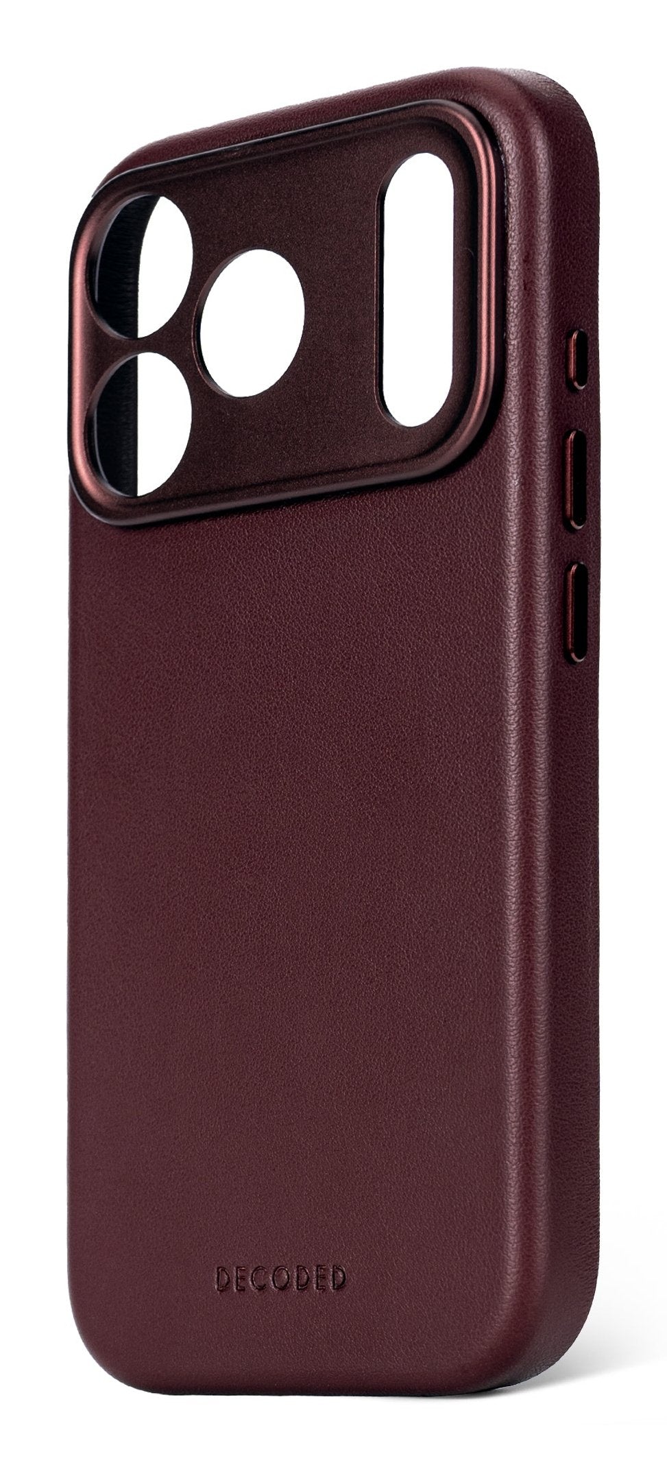 Decoded Leather Backcover Iphone 17 Pro Dark Ruby