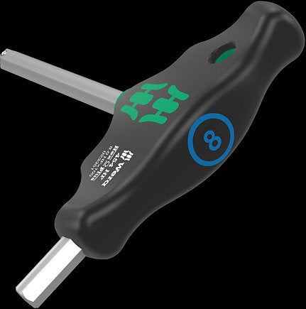 Destornilladores  Wera Bicycle Set 6 Negro/Verde, 10 Piezas, Con Soporte Metálico Para Montaje En Pared 5004174001