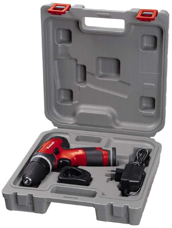 Taladro Atornillador Inalámbrico Einhell Th-Cd 12-2 Li, 12 Voltios (Rojo/Negro, Batería De Iones De Litio De 1,3 Ah) 4513660
