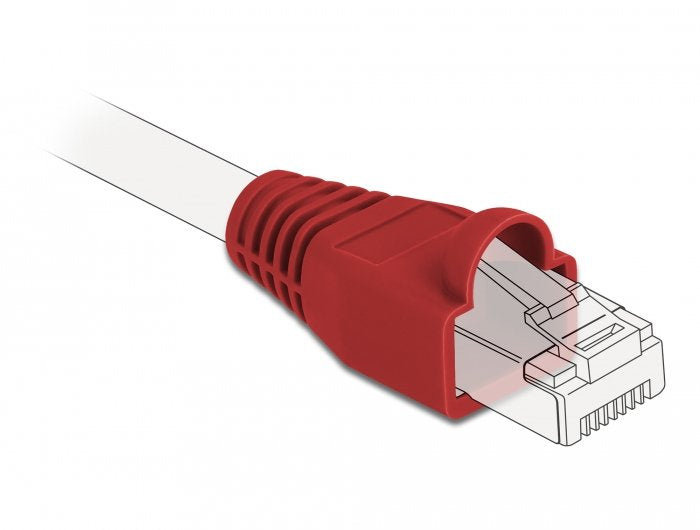 Knickschutztülle Für Rj45 Stecker Rot 20 Stück