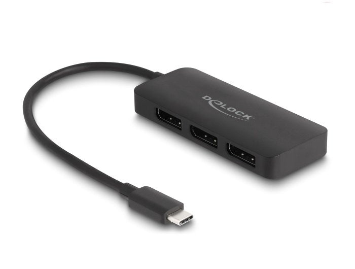 Delock Usb Tipo-C Splitter (Dp Alt Mode) A 3 X Displayport Mst 4k 60 Hz