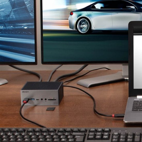 Lindy 43351 Base Para Portátil Y Replicador De Puertos Acoplamiento Usb 3.2 Gen 1 (3.1 Gen 1) Type-C Gris