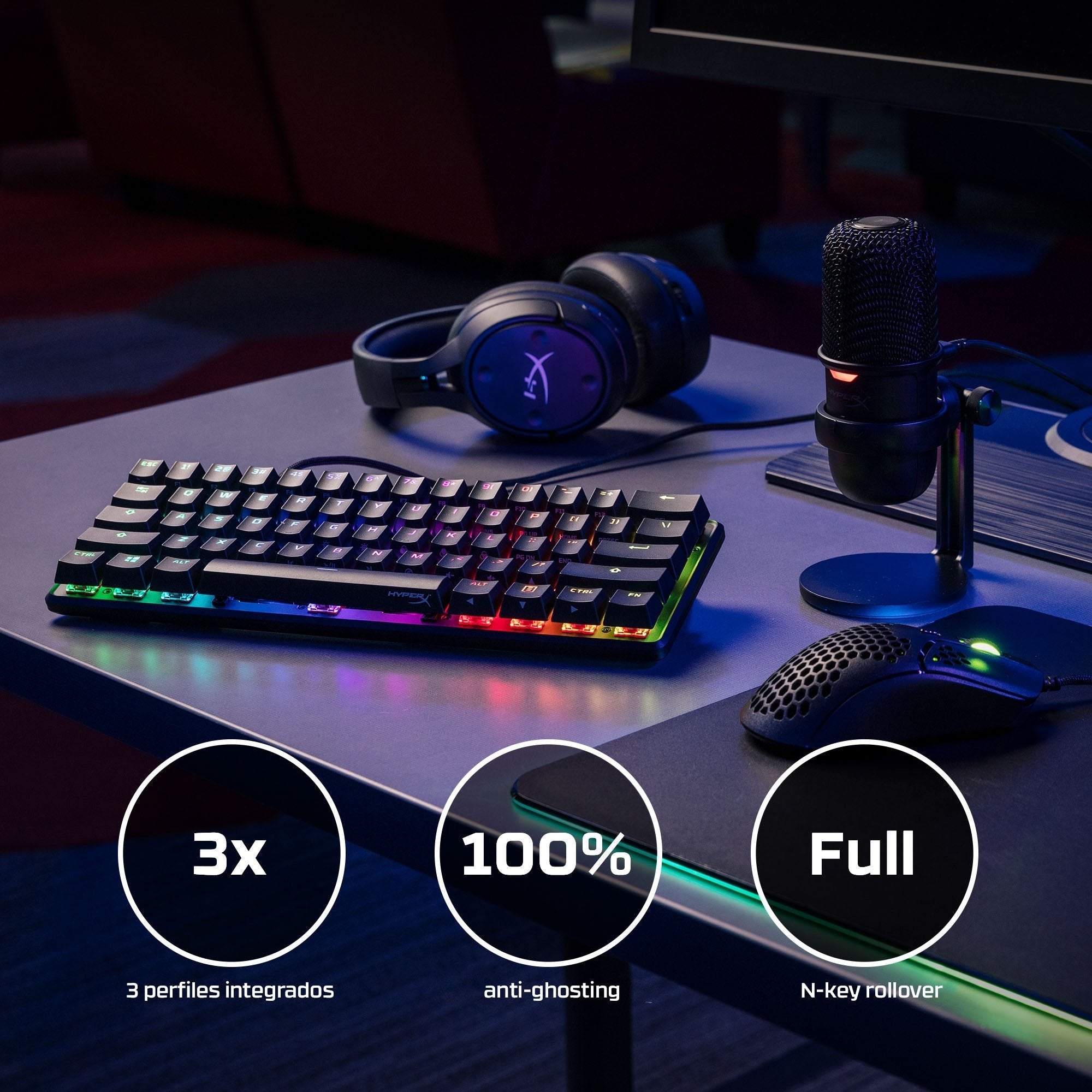 EAN 0196188048948 - HyperX Alloy Origins 60 - Mechanical Gaming Keyboard - HX Red (US Layout) (HKBO1S-RB-US/G) teclado Juego  imagen 3