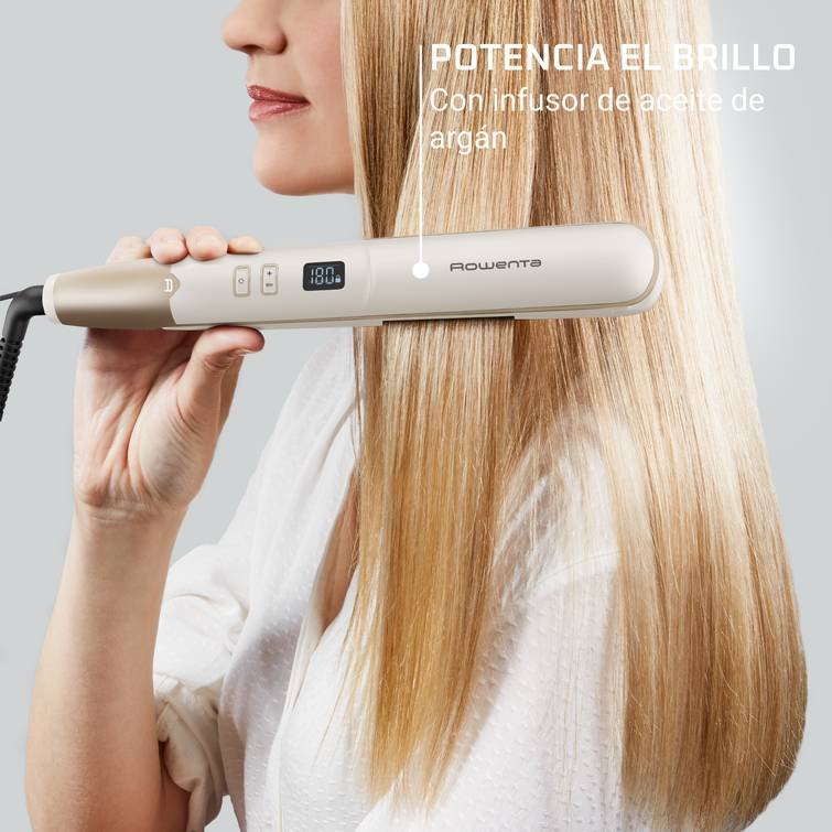 Rowenta Sf4633f0 Express Shine Hair Straightener, Beige