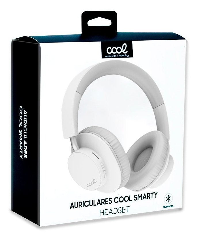 Cool Auriculares Stereo Bluetooth Cascos Smarty Blanco