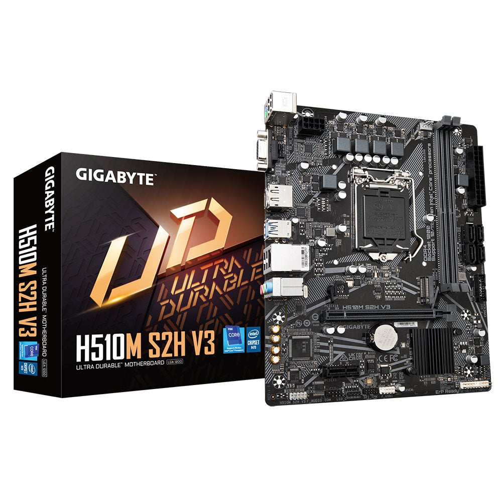 Placa Base Gigabyte H510m S2h V3 Lga1200 Matx Mb 2xddr4 4xsata 1xm.2