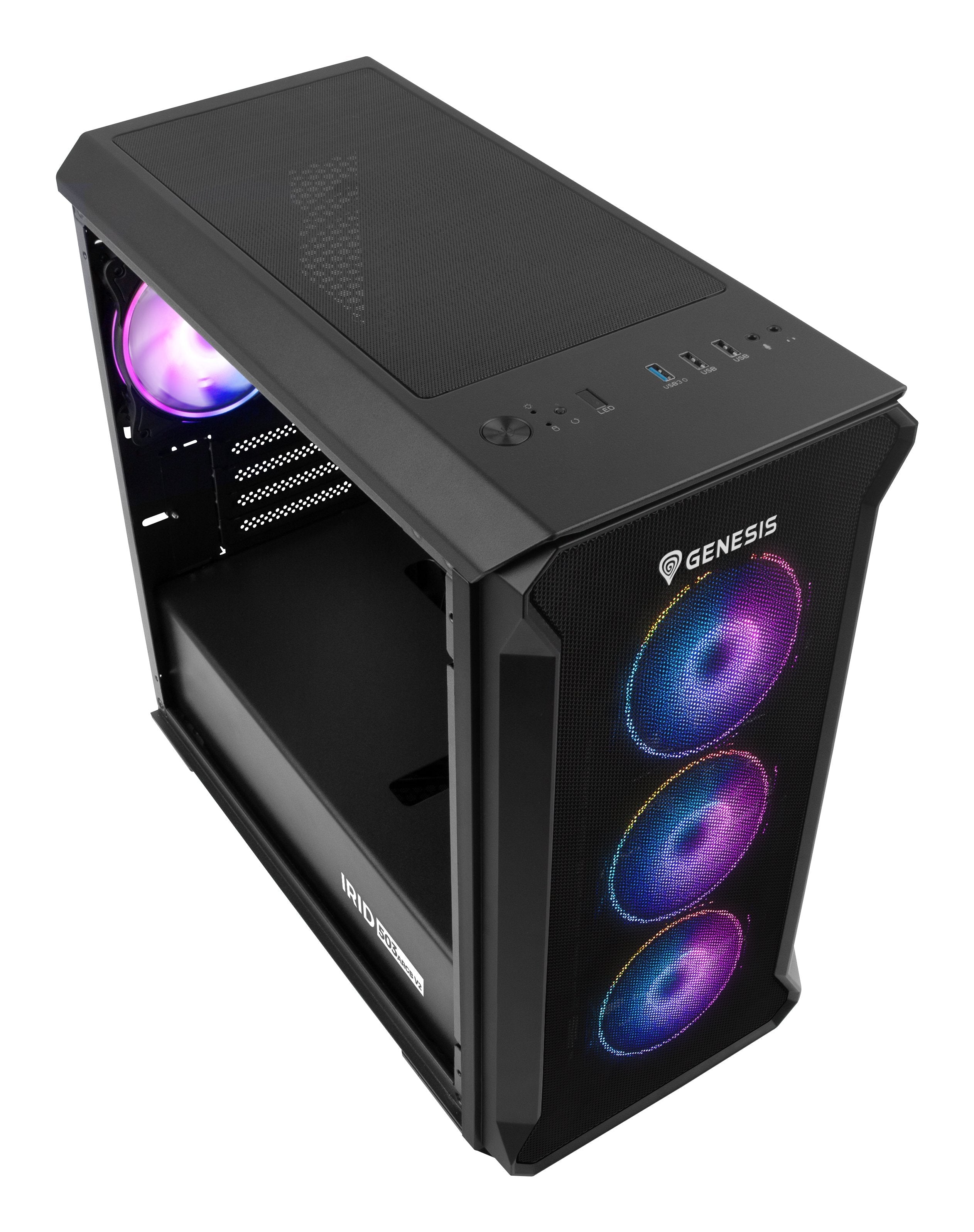 EAN 5901969425307 - GENESIS Irid 503 ARGB Micro Torre Negro, Transparente imagen 11