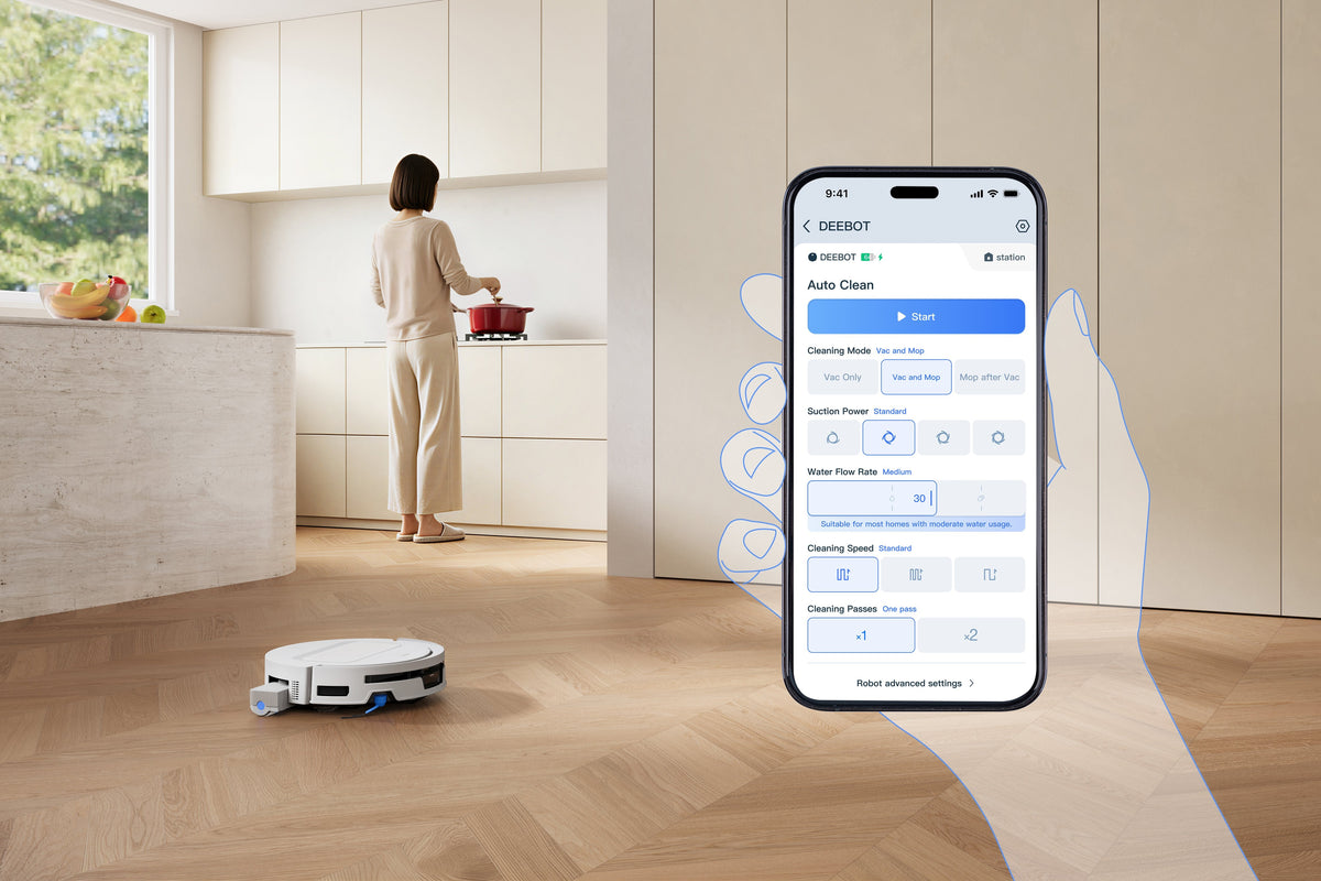 Ecovacs Deebot T90 Max Omni Vacuum Cleaner,Robot,Wet&Dry,30000pa,Truedge 3.0,Zerotangle 4.0,Ozmo Roller 3.0,White+Omni Auto-Empty Station