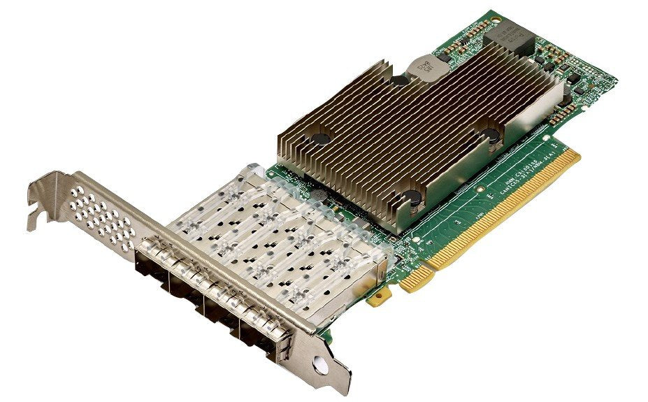 Broadcom Bcm57504 Adaptador De Red Pcie 4.0 X16 10gb Ethernet / 25gb Ethernet Sfp28 X 4 Para Apollo 4200 Gen10 Proliant Dl345 Gen10 Dl360 Gen10 Dl365 Gen10 Dl380 Gen10