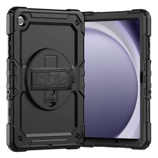 Funda Tablet Samsung Galaxy Tab A9+ Shockproof Rotating 360º Negro Just In Case Funda A Prueba De Golpes/ Compatible Samsung Galaxy Tab A9+ /Protección De 3 Capas De Cuerpo Completo/ Negro