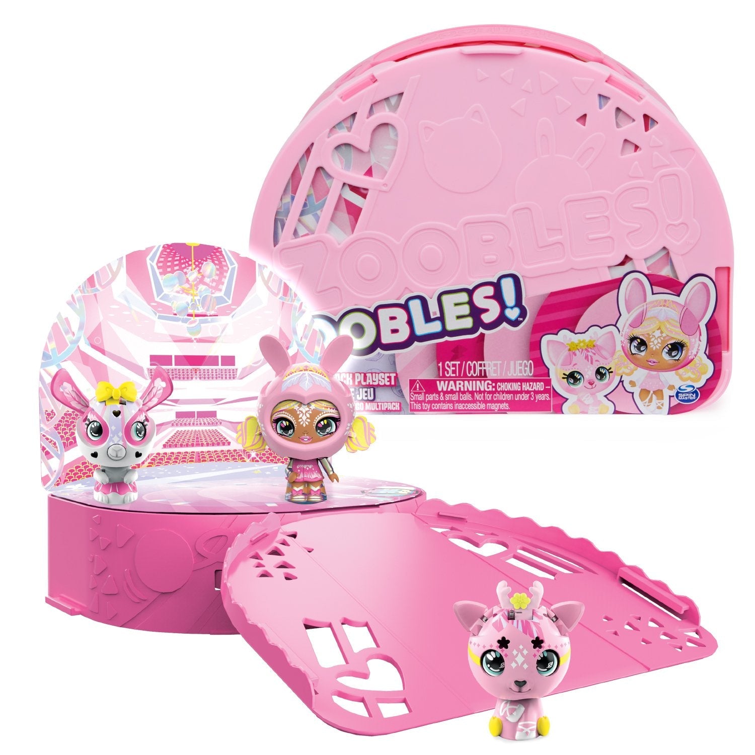 Spin Master Juego Múltiple De Zoobles Con Figura De Minipersonajes De Estudio De Baile 6061529