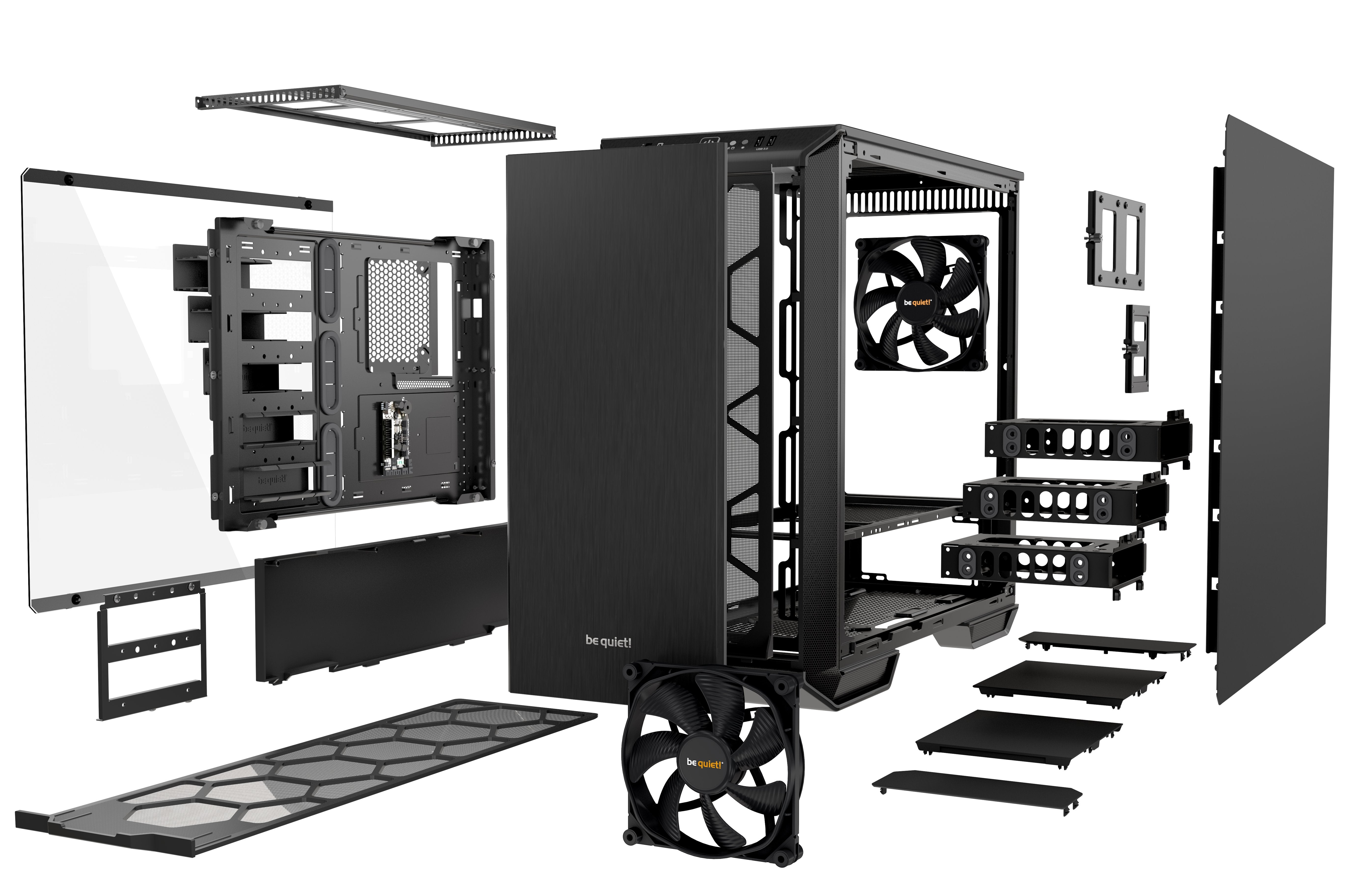 Caja Pc Be Quiet! Torre E-Atx Dark Base 700 Black Rgb 2 Vent. 140mmm/Cristal Templado/Controlador Rgb Bgw23