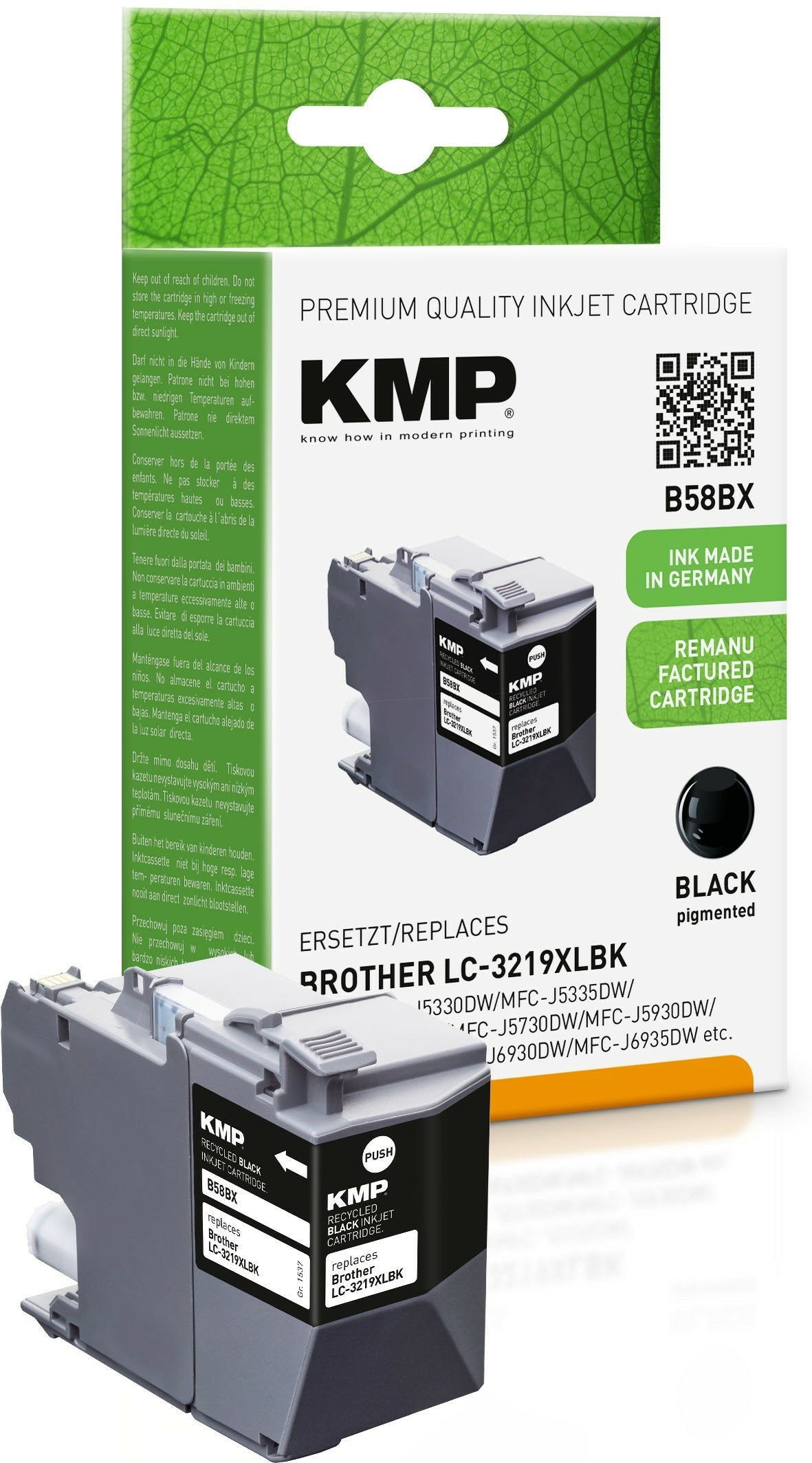 EAN 4011324370287 - KMP 1537,4001 cartucho de tinta 1 pieza(s) Compatible Alto rendimiento (XL) Negro imagen 1