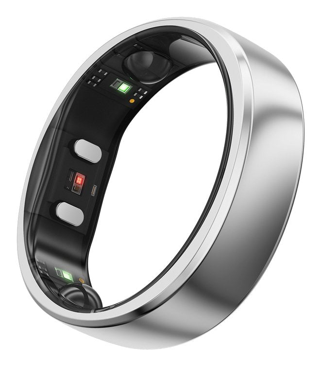 Ringconn Smart Ring Gen2 Air Für Frauen Und Männer - Schlaf- Und Fitness Tracking Wearable - Herzfrequenz - Galaxie-Silber Grösse 13