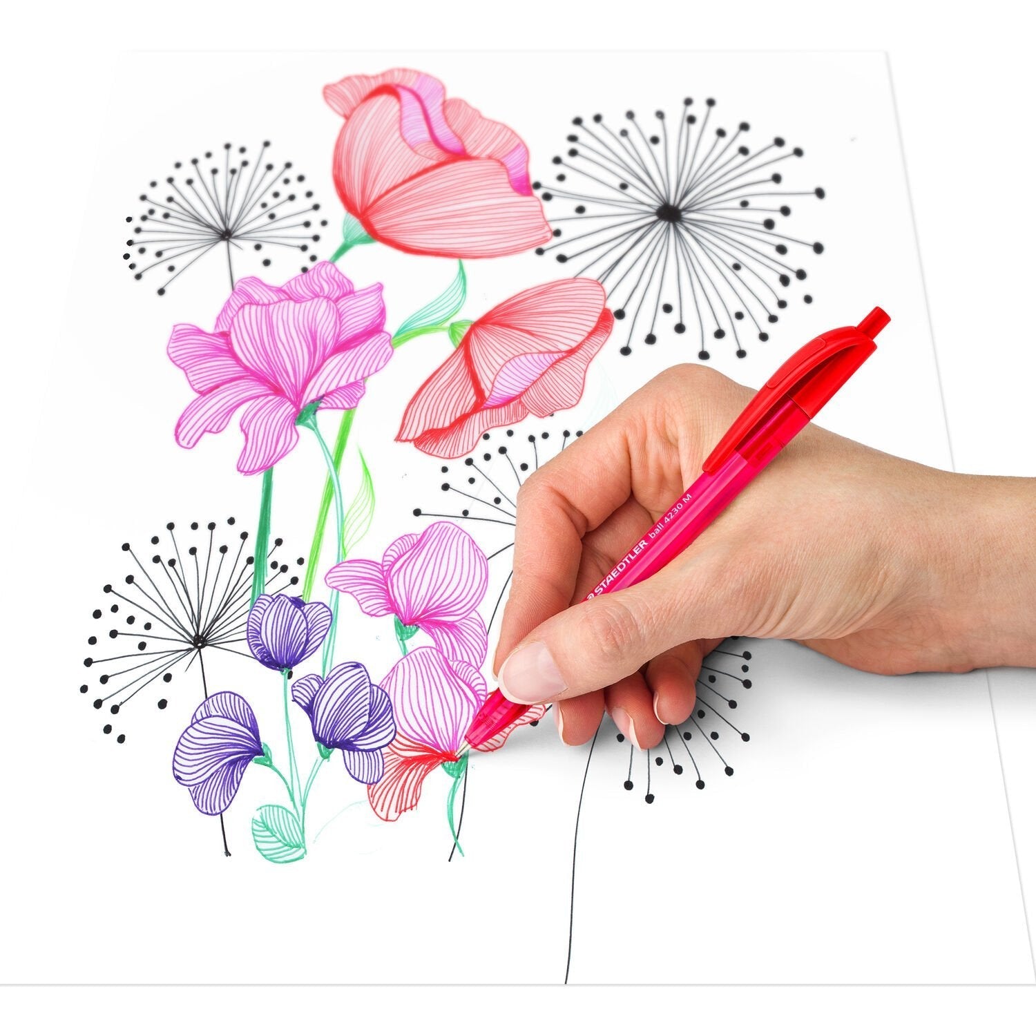 Staedtler Bolígrafo Retráctil Ball 4230 M 1,0mm Triangular Estuche 8 C/Surtidos