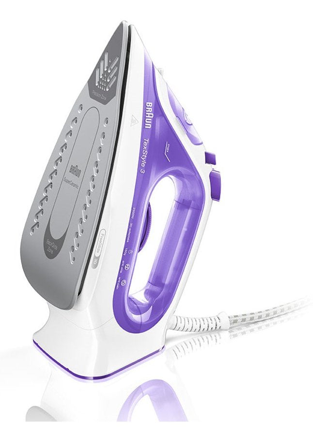 EAN 8021098270689 - Braun TexStyle 3 SI3042VI Plancha a vapor Suela de cerámica 2350 W Púrpura, Plata, Blanco imagen 2
