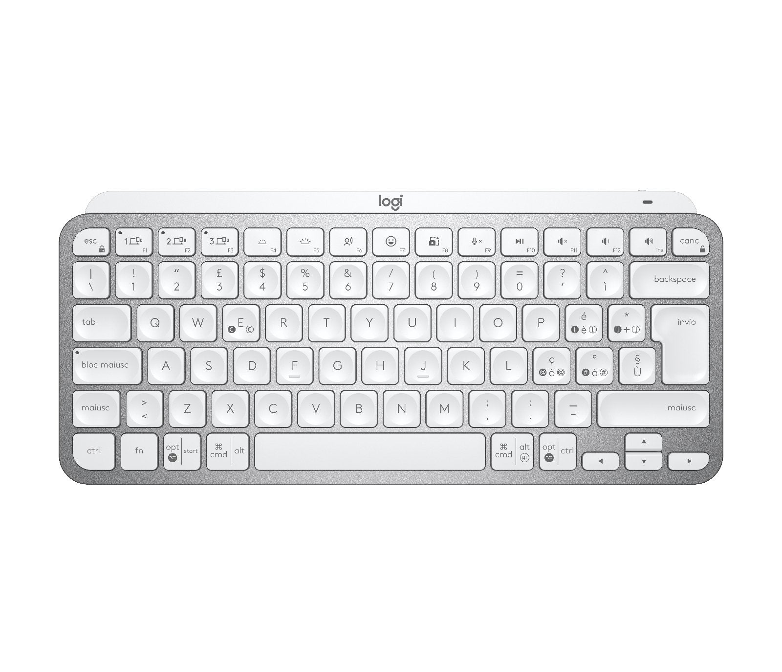 Mx Keys Mini Wless Illumi Grey Kbd It