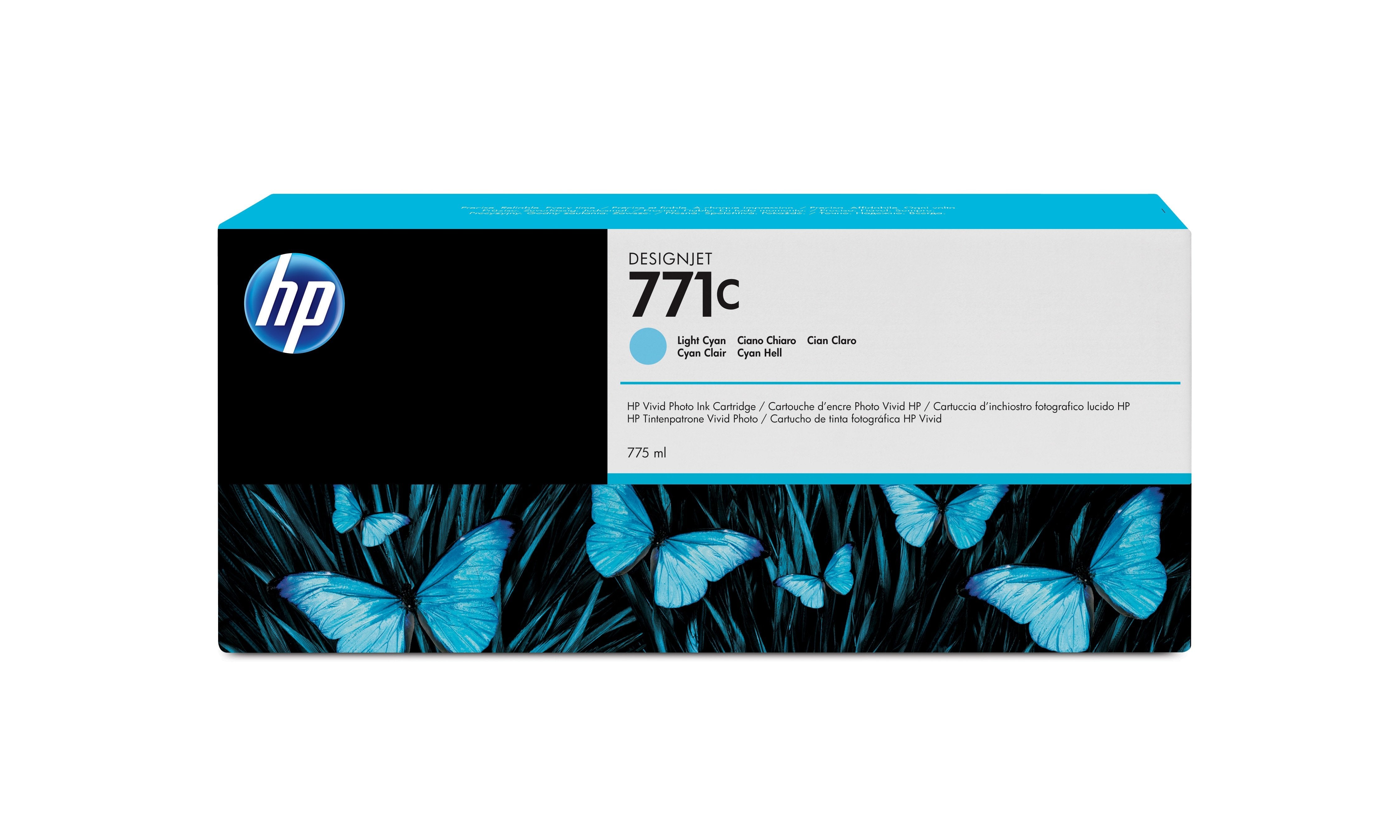 EAN 0887111300577 - HP 771C 775-ml Light Cyan DesignJet Ink Cartridge cartucho de tinta 1 pieza(s) Original Rendimiento están imagen 1