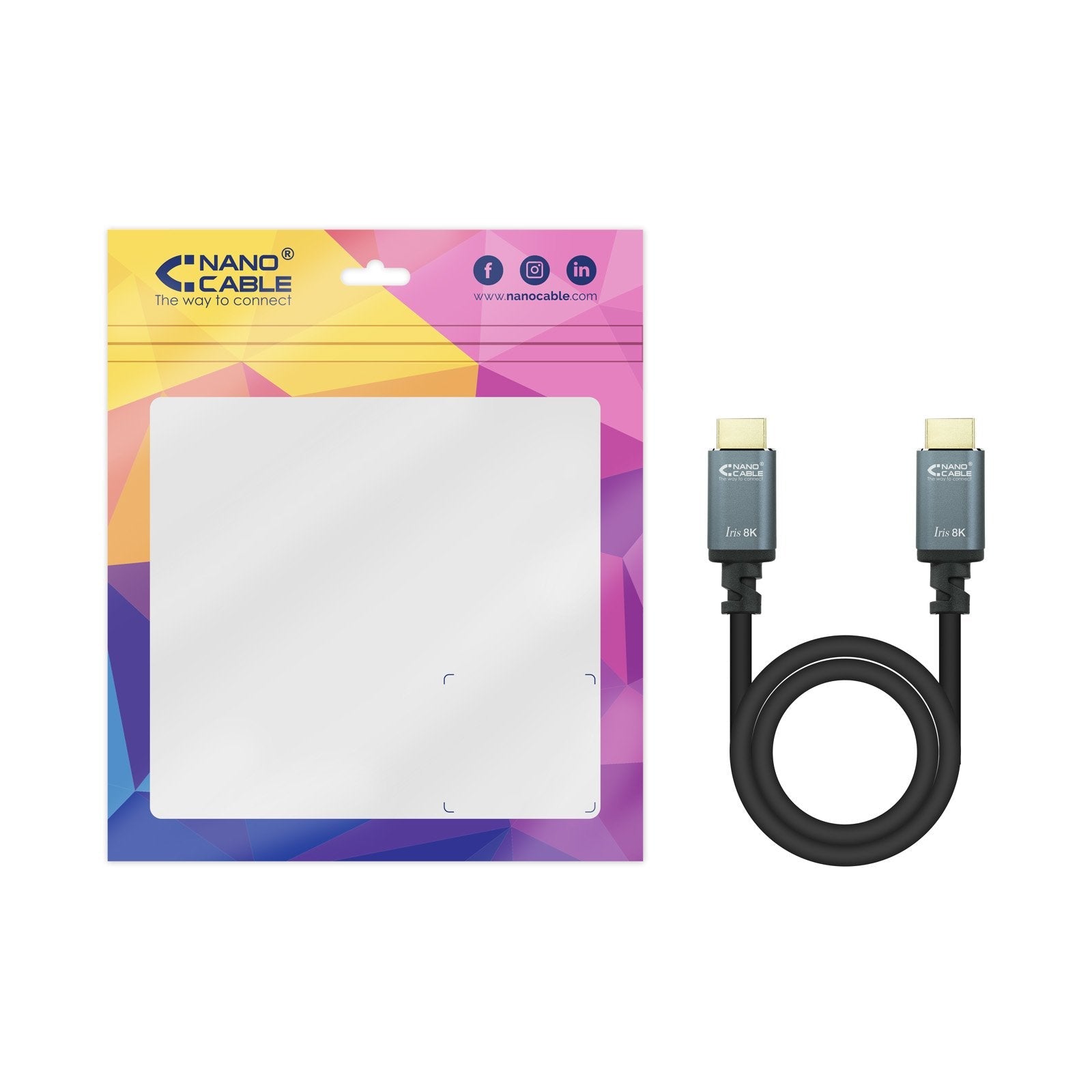 Nanocable Cable Hdmi 2.1 Iris 8k Macho A Hdmi 2.1 Iris 8k Macho 3m - Negro