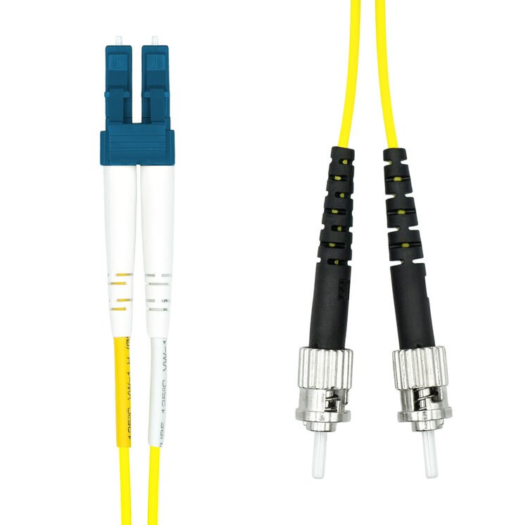 Proxtend Fo-Ststos2d-0005 Cable De Fibra Optica 0,5 M St/Upc Os2 Amarillo (Proxtend St-St Upc Os2 Duplex Sm Fiber Cable 0.5m)