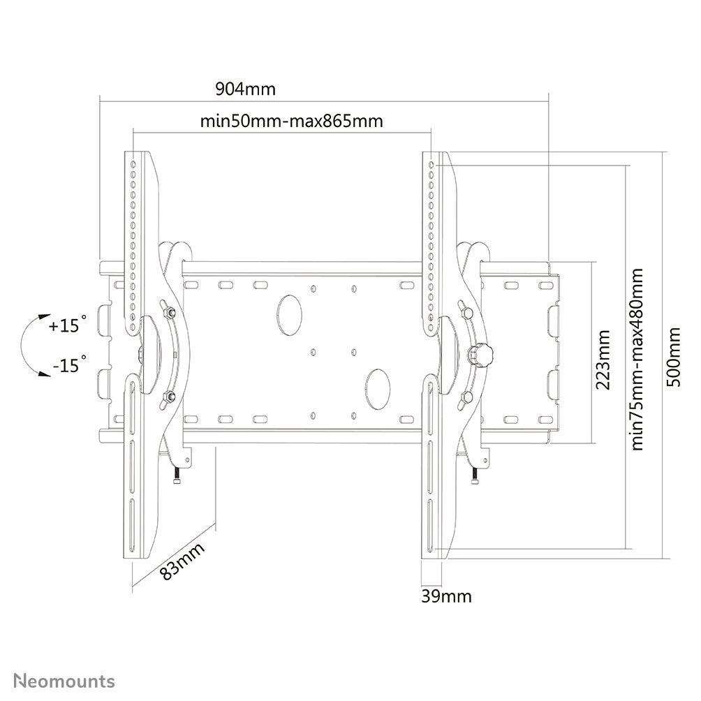 EAN 8717371440596 - Neomounts PLASMA-W200 soporte para TV 2,16 m (85") Plata imagen 7