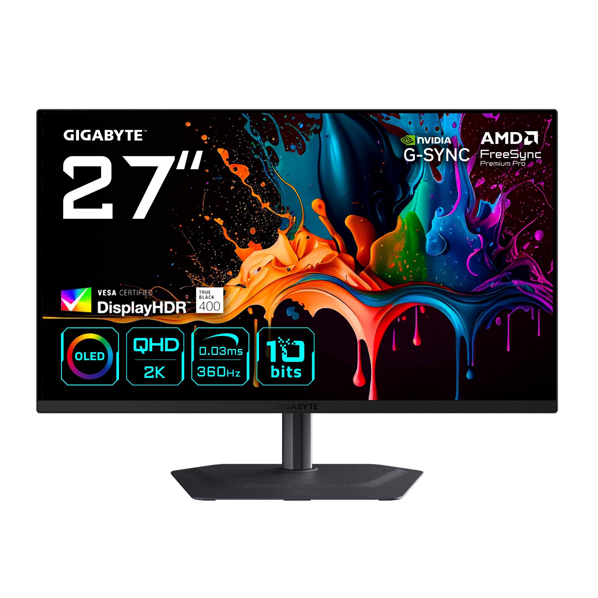 EAN 4719331871833 - GIGABYTE MO27Q3 pantalla para PC 68,6 cm (27") 2560 x 1440 Pixeles Quad HD QD-OLED Negro imagen 1