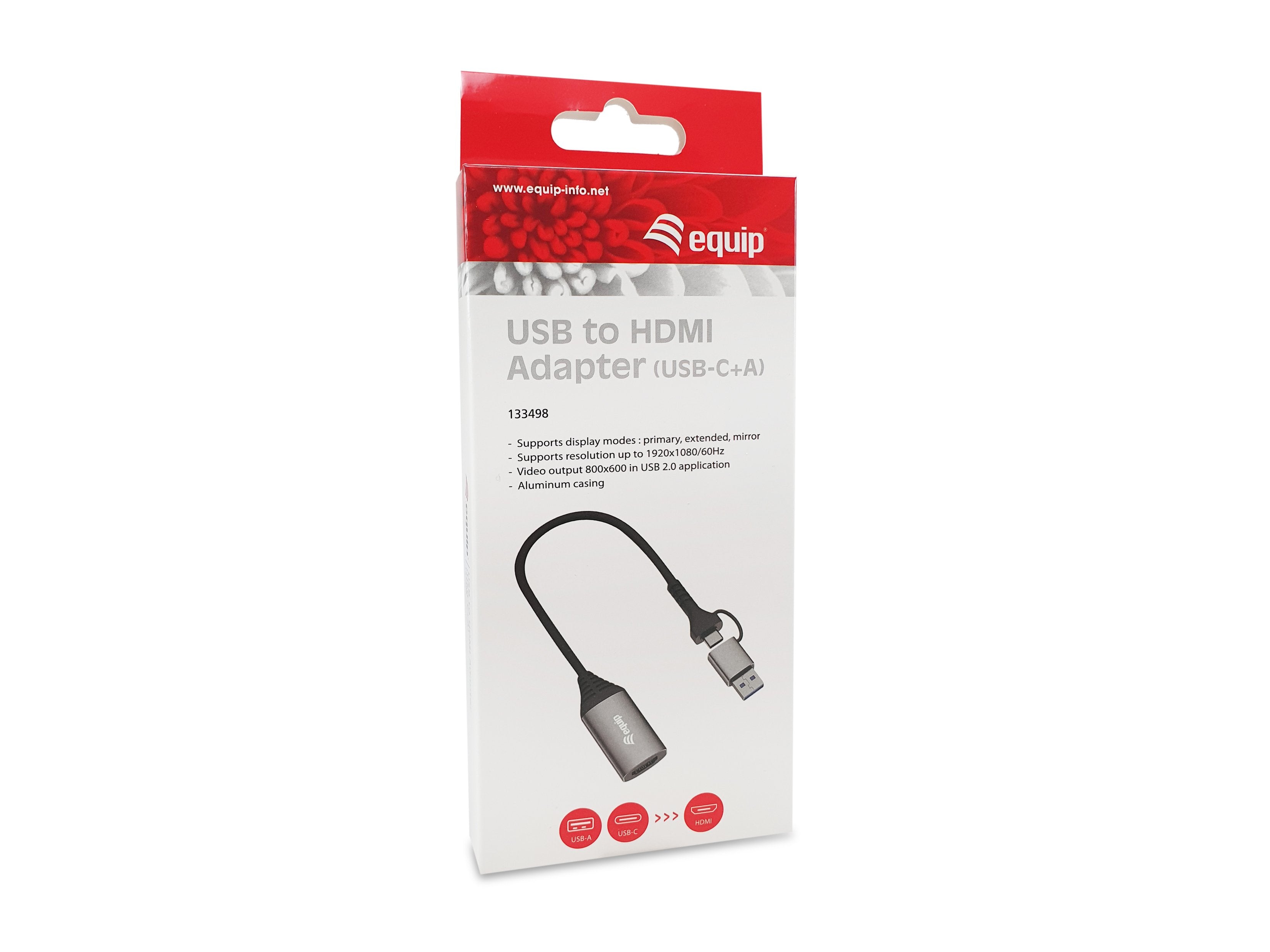 Equip Adaptador Usb-C A->Hdmi 1920x1080 60hz Alu.