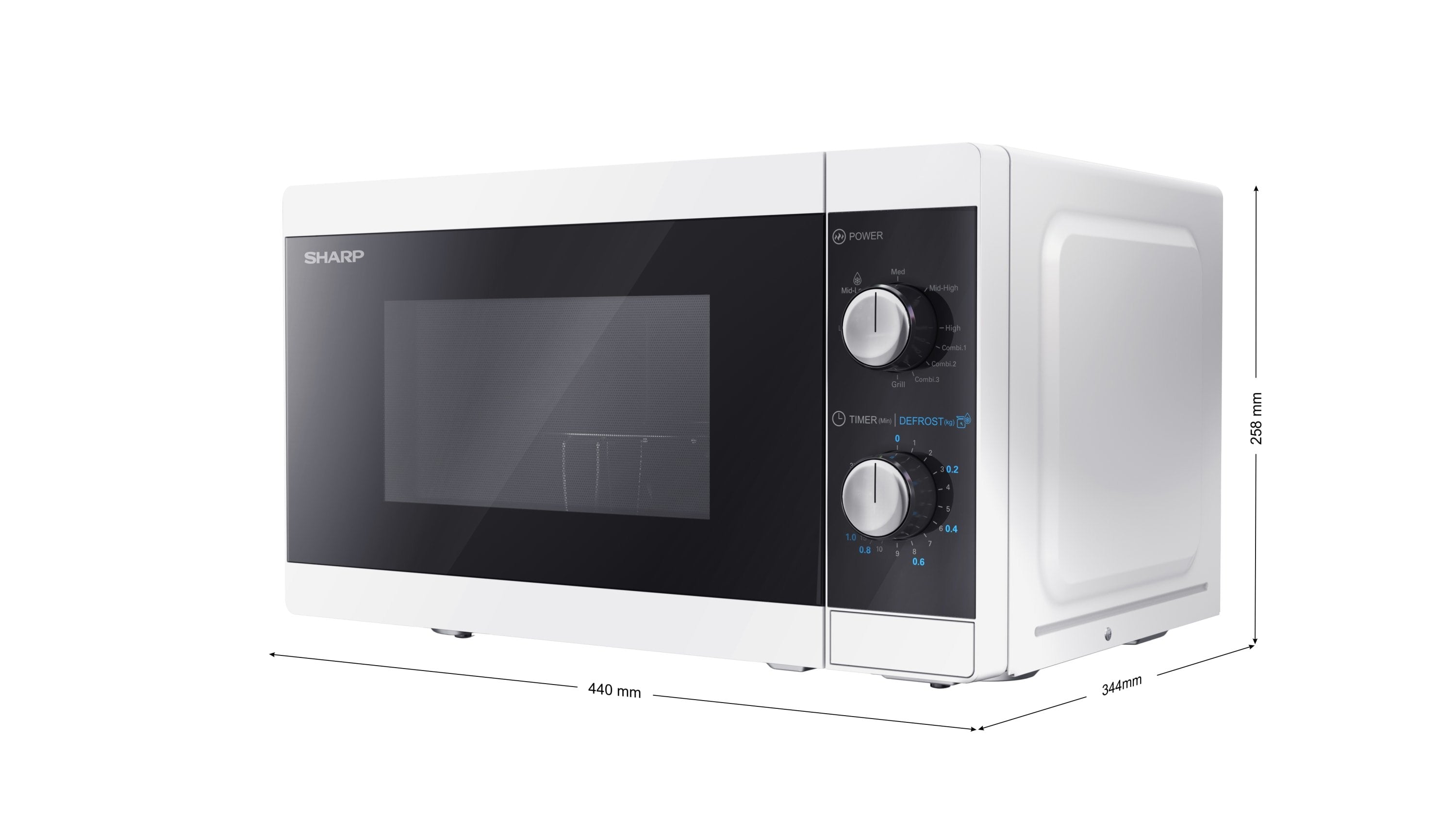 EAN 4974019151915 - Sharp YC-MG01E-W microondas Negro, Blanco Microondas con grill Encimera 20 L 800 W imagen 2