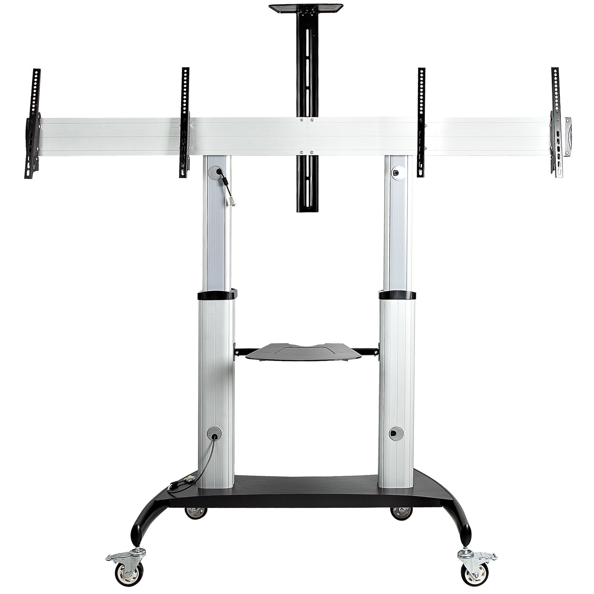 EAN 0065030891653 - StarTech.com STNDMTVDUO soporte para TV 152,4 cm (60") Negro, Plata imagen 2
