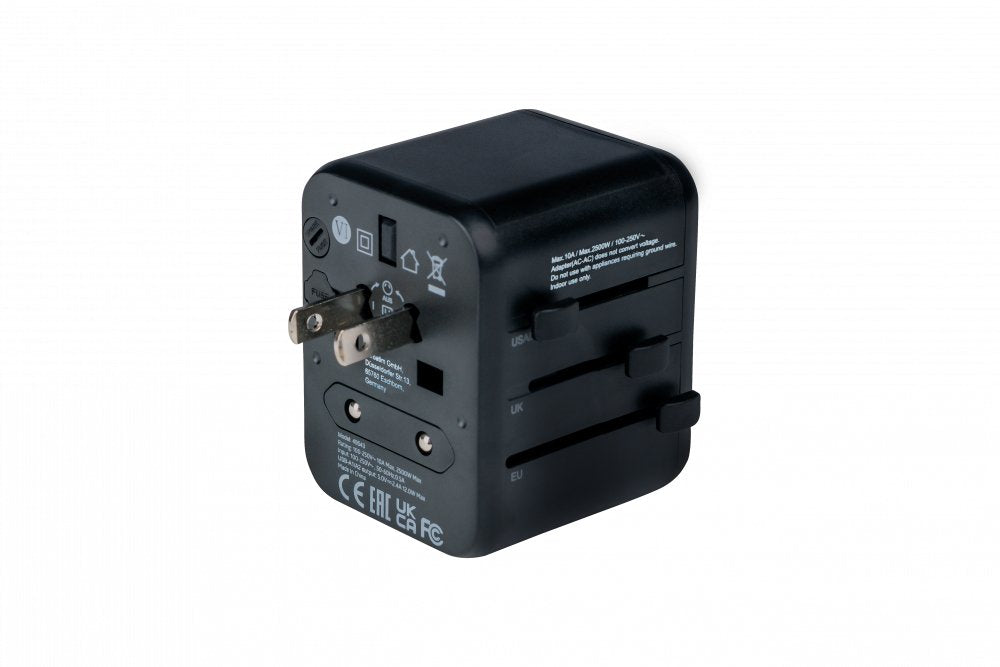 Verbatim Adaptador De Carga, Universal Travel, Uta-01, Negro 100-250 V, 2x Usb Tipo A