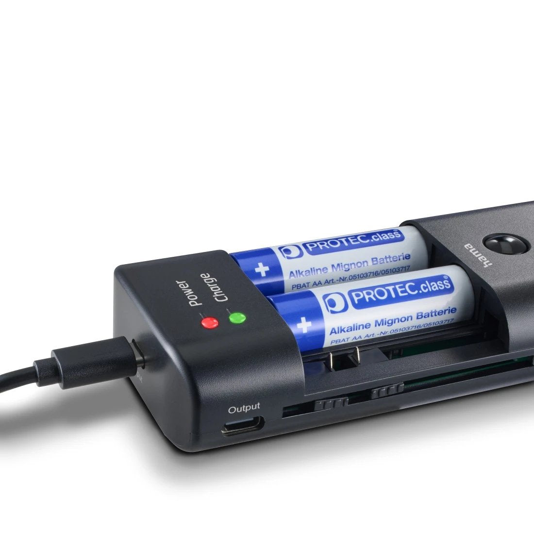 Cargador Pilas Recargables Hama Delta Travel Universal Baterias De Litio Y Nimh Usb-C Color Negro