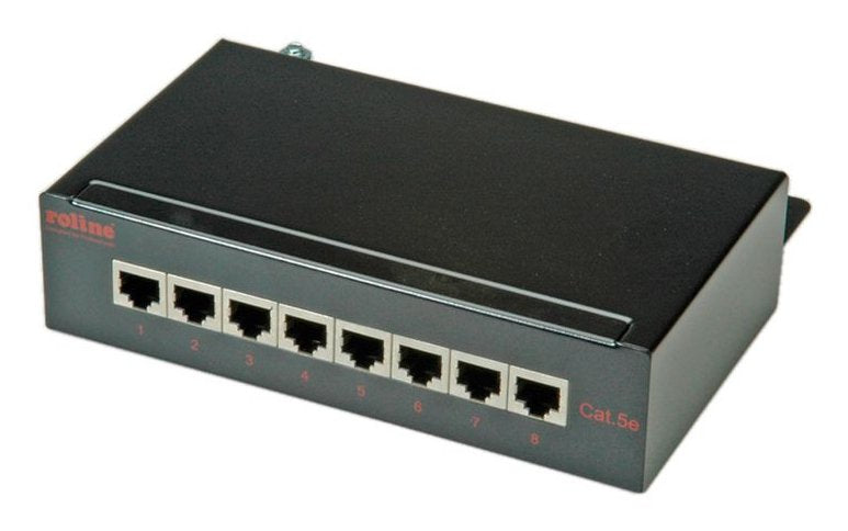 Roline Patchpanel 8 Ports Kat.5e Class D Geschirmt Schwarz