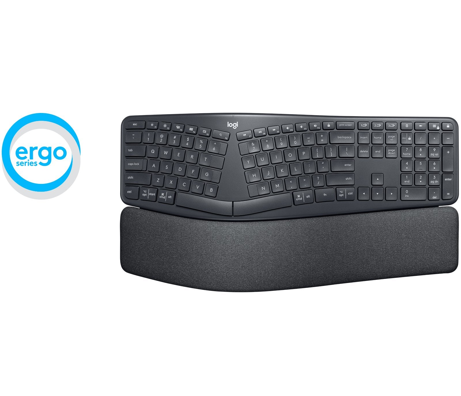 Teclado Italiano Logitech Ergo K860 Rf Wireless + Bluetooth Grafito