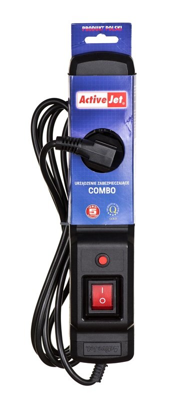 EAN 5901443115595 - Activejet COMBO 3GN 3M base múltiple 3 salidas AC Interior Negro imagen 3