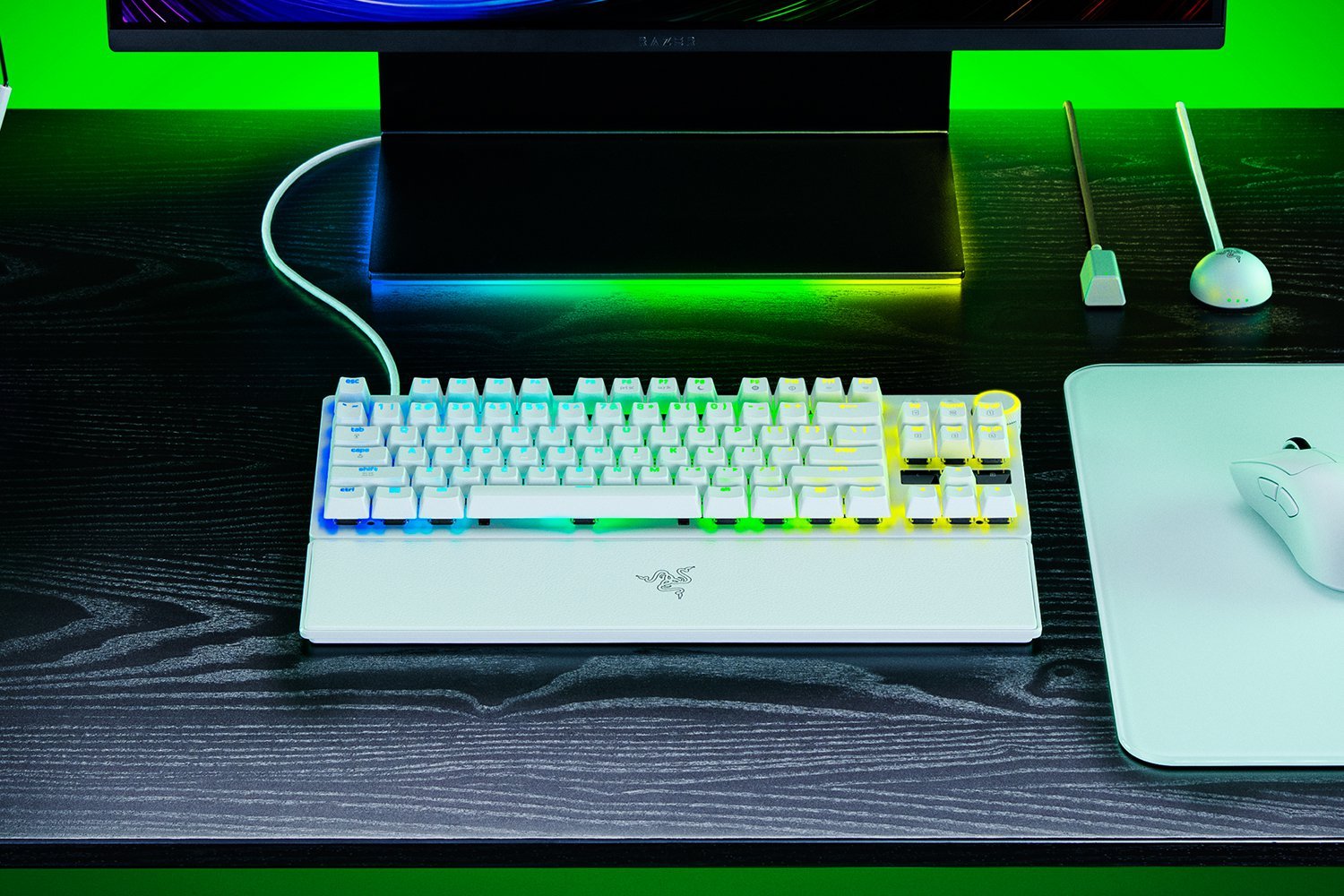 EAN 8887910074169 - Razer Huntsman V3 Pro Tenkeyless 8KHz teclado Juego USB Blanco imagen 3