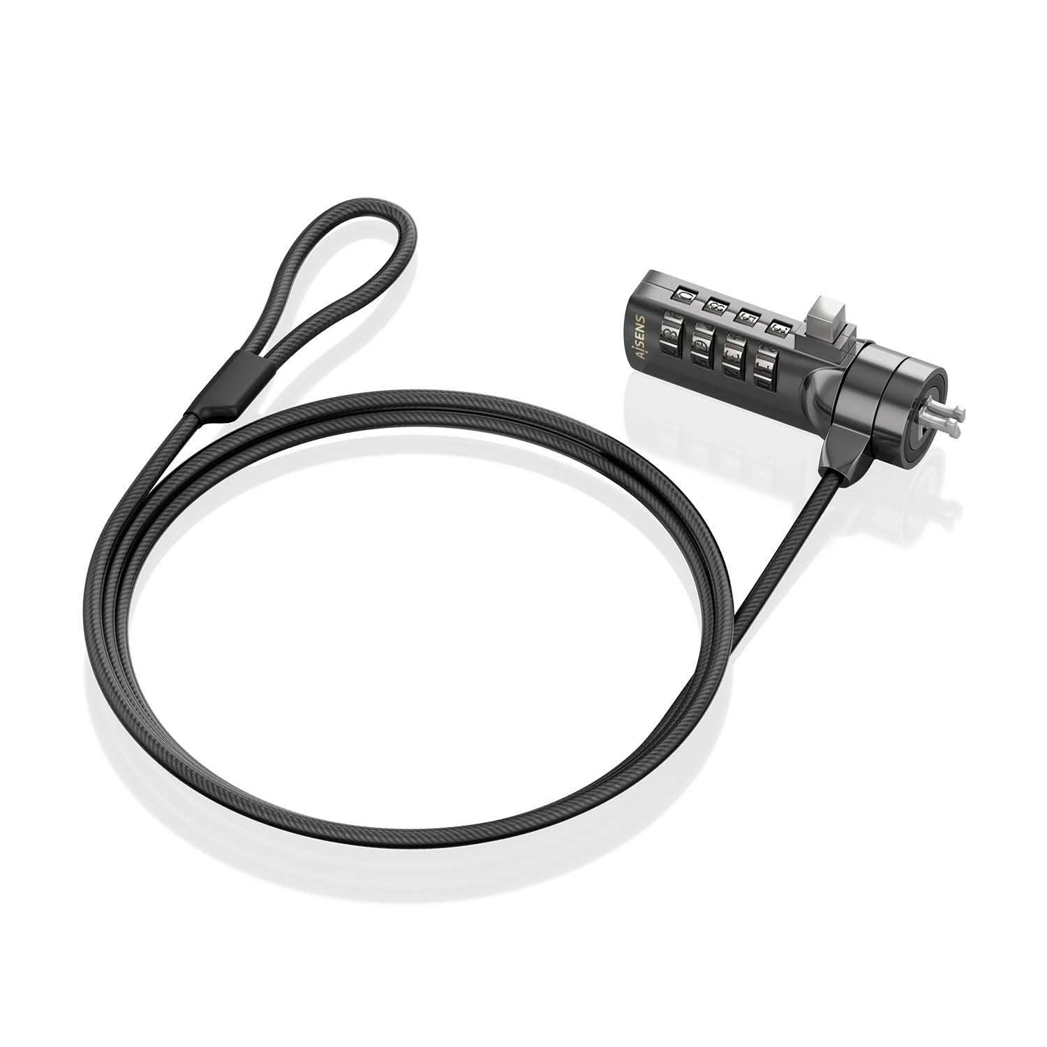 Aisens Cable De Seguridad Para Portátiles Aslk-D40n03-Bk 1.5m