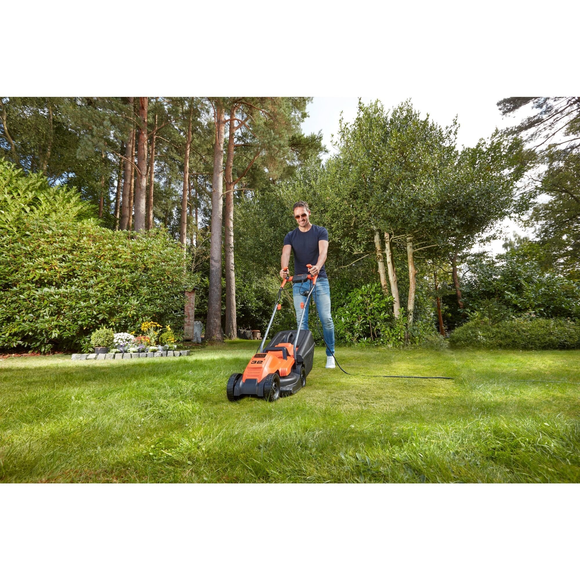 Cortacésped Black+Decker Bemw451bh-Qs  De Empuje A Gasolina Corriente Alterna Negro, Naranja Naranja/Negro