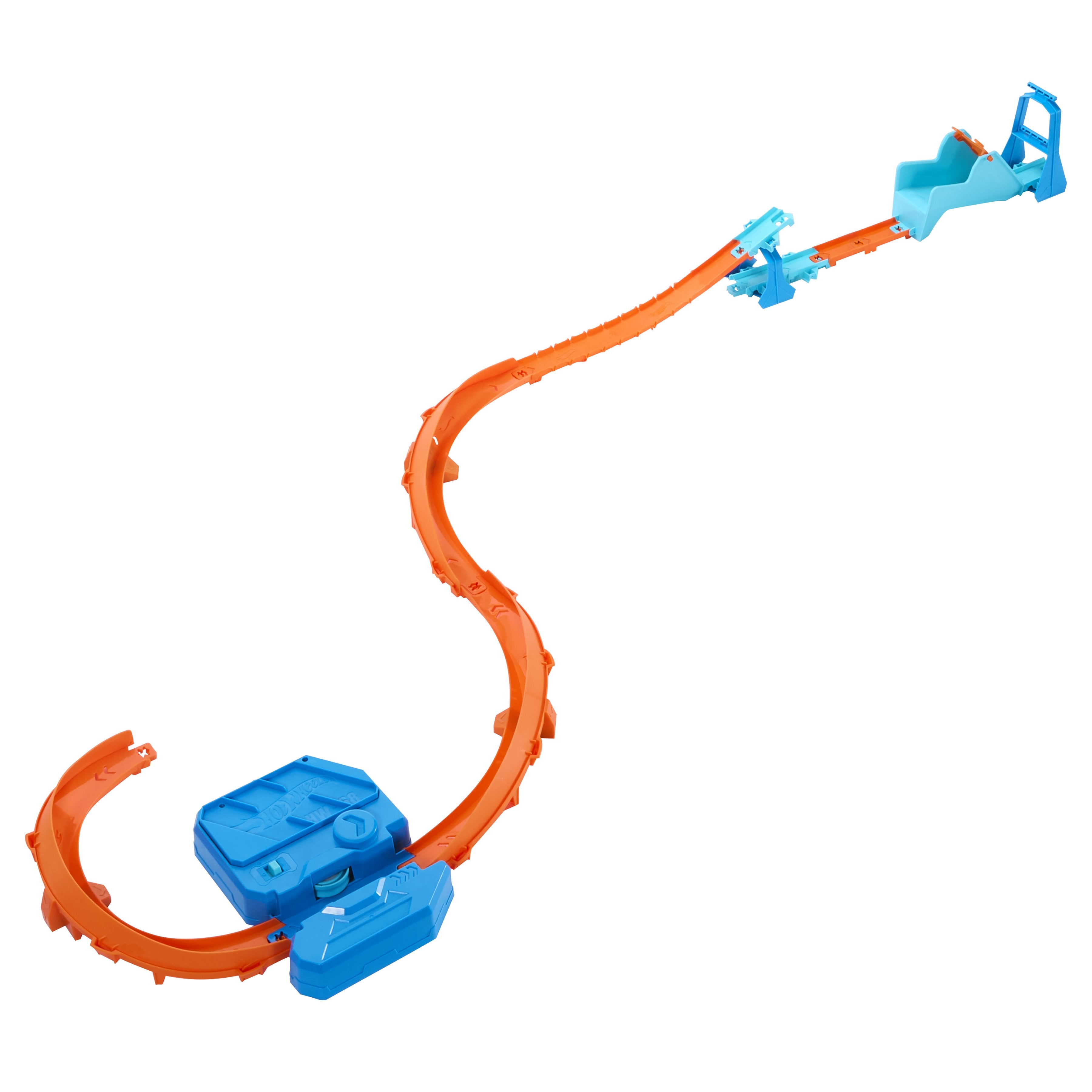 Conjunto De Velocidad De Salto Para El Creador De La Pista De Ruedas Hot Wheels Con Automóvil De Juguete Y Acelerador Motorizado Jdb49