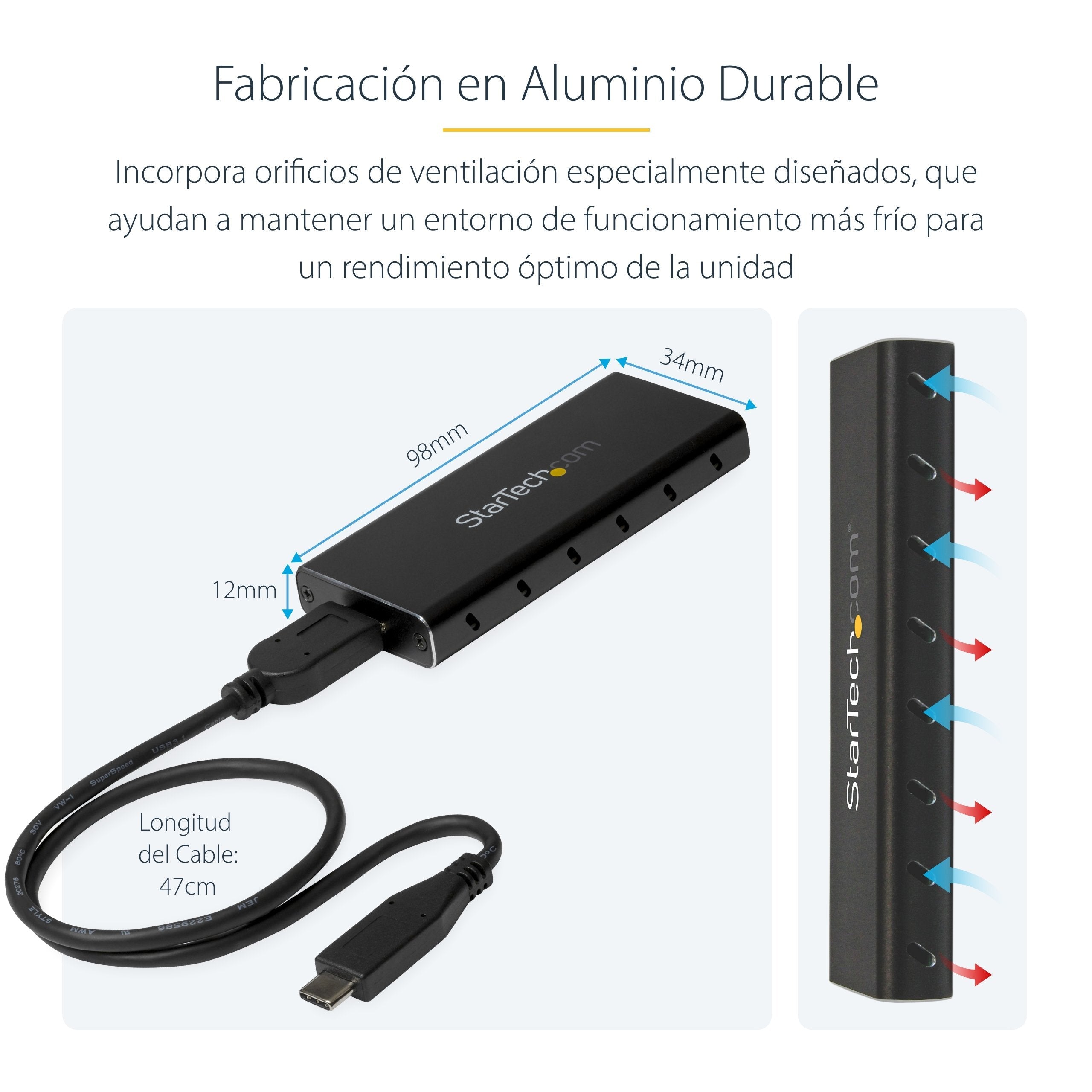Startech Caja M.2 Ngff A Usb 3.1 Usb-C