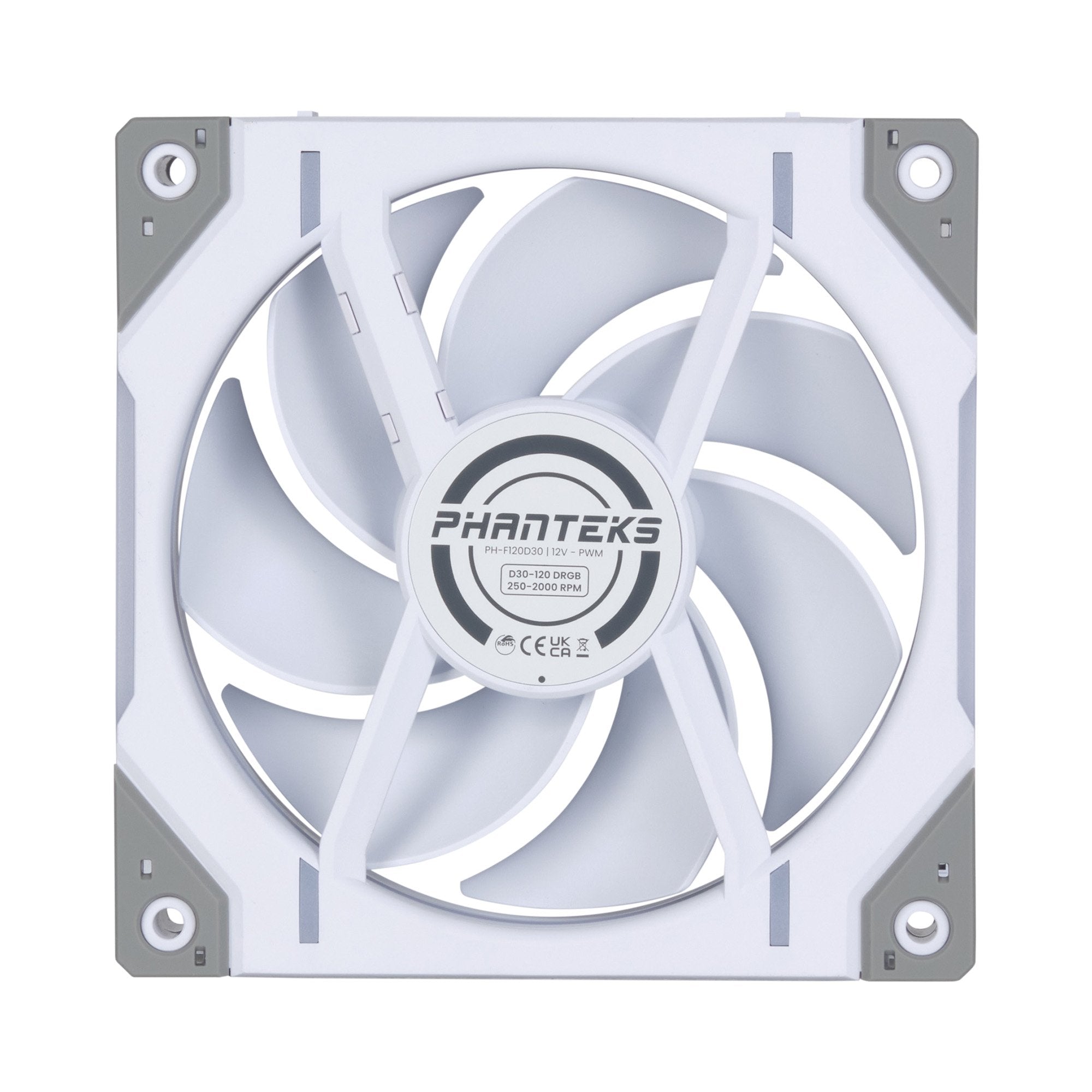 Ventilador Phanteks D30 120mmdrgb Pwm Triple Fan Pack - White